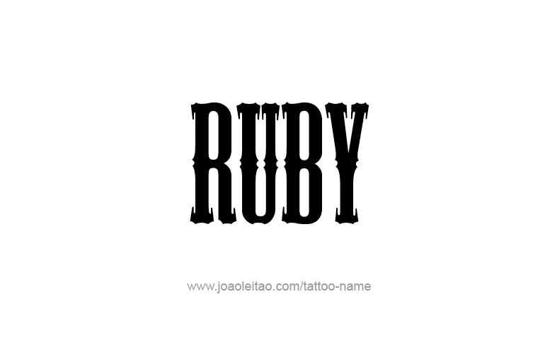 Tattoo Design Name Ruby  