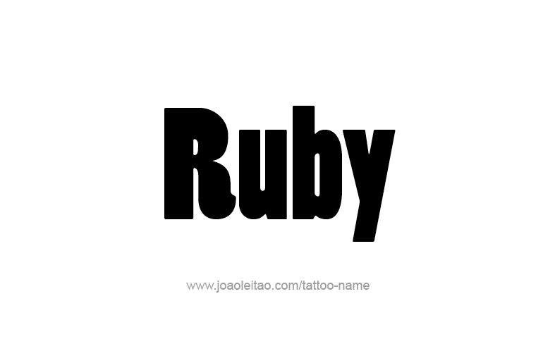 Tattoo Design Name Ruby  