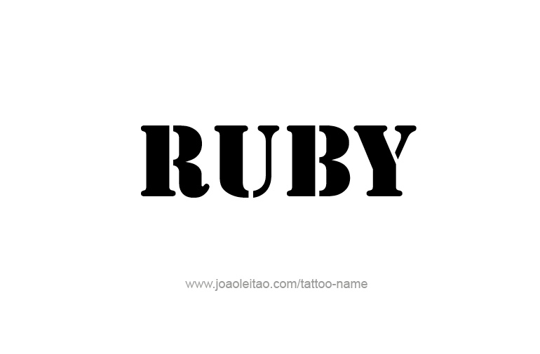 Tattoo Design Name Ruby  