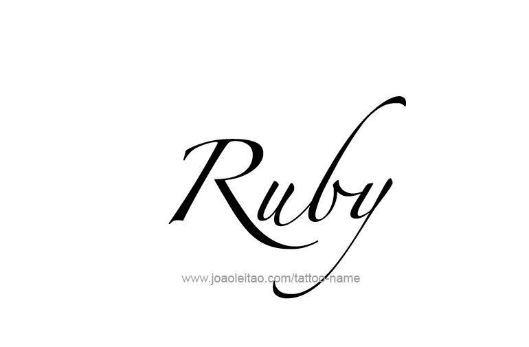 Tattoo Design Name Ruby  