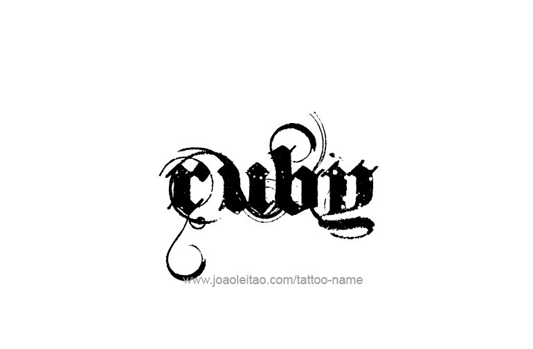 Ruby Name Tattoo Designs