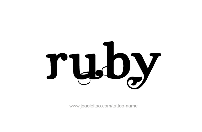 Tattoo Design Name Ruby  