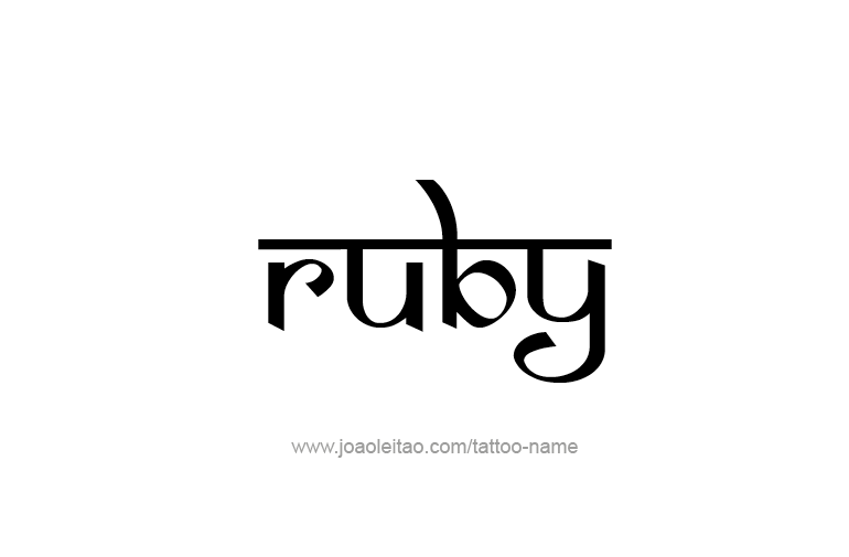 Tattoo Design Name Ruby  