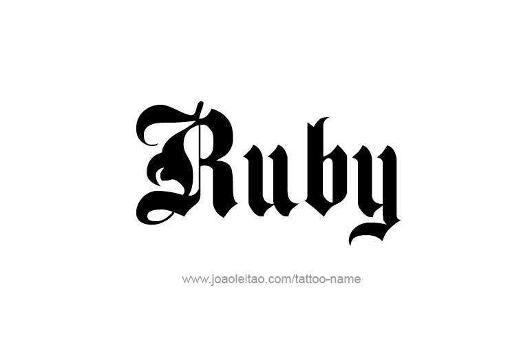 Tattoo Design Name Ruby  