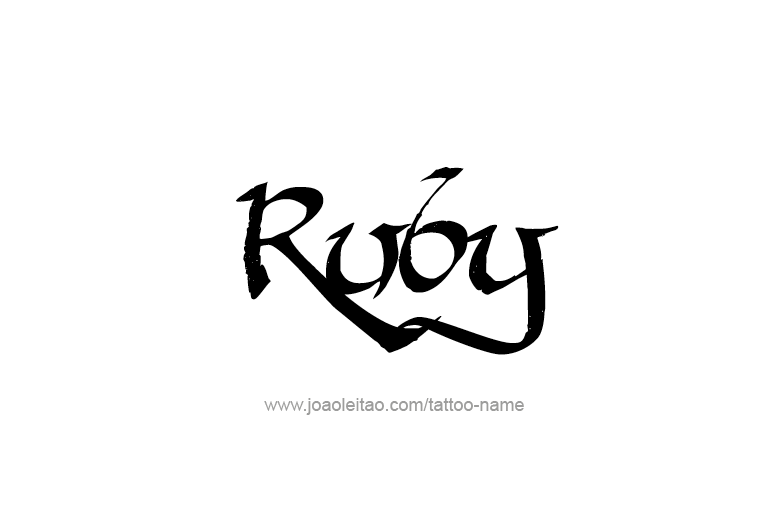 Tattoo Design Name Ruby  