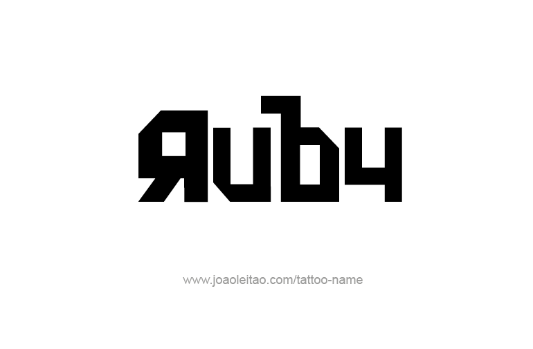 Tattoo Design Name Ruby  