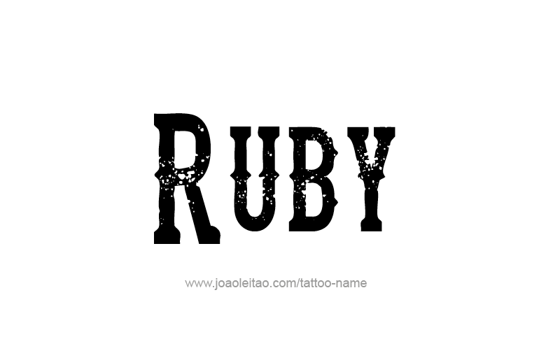 Tattoo Design Name Ruby  