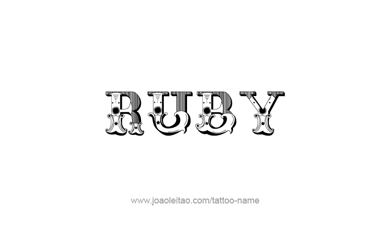 Tattoo Design Name Ruby  