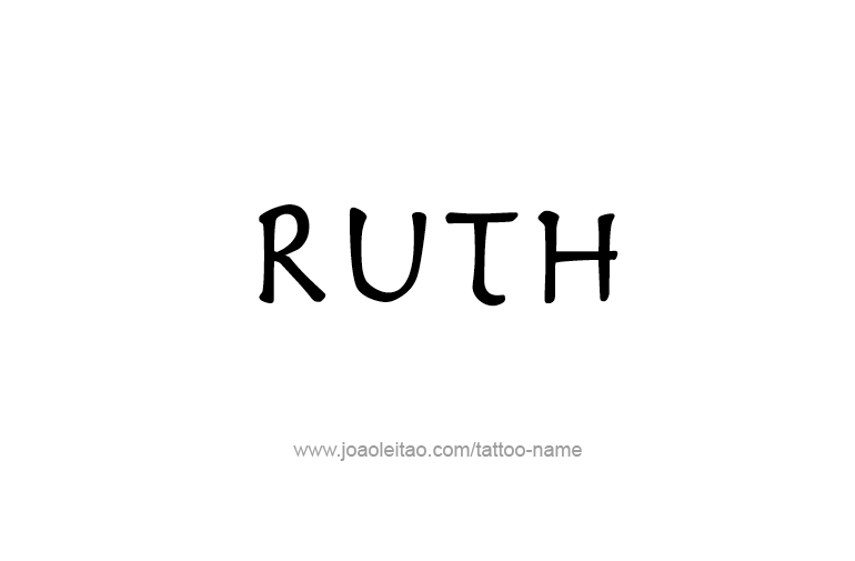Tattoo Design Name Ruth  