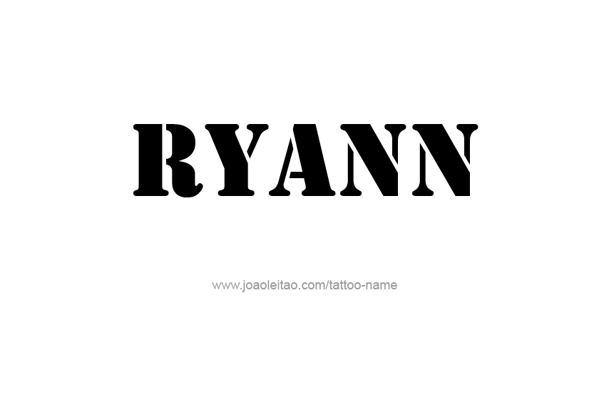 Tattoo Design Name Ryann  