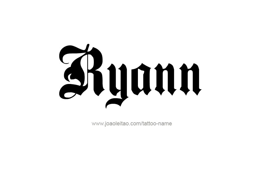 Tattoo Design Name Ryann  