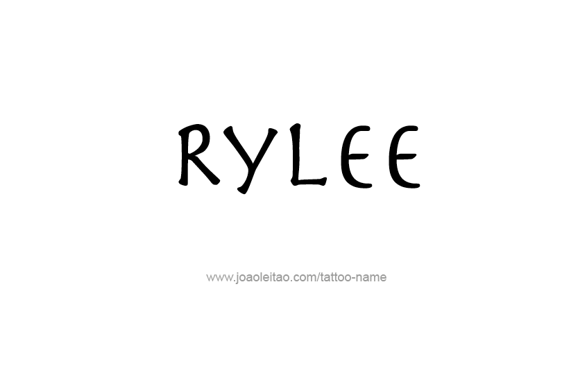 Tattoo Design Name Rylee  