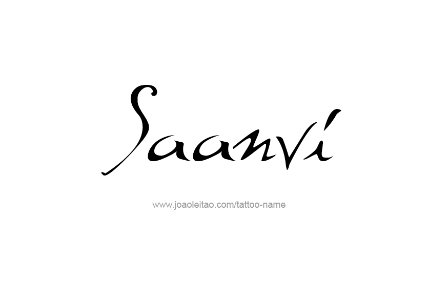 Tattoo Design Name Saanvi  