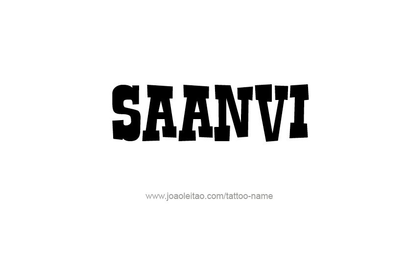 Tattoo Design Name Saanvi  