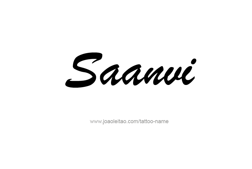 Tattoo Design Name Saanvi  