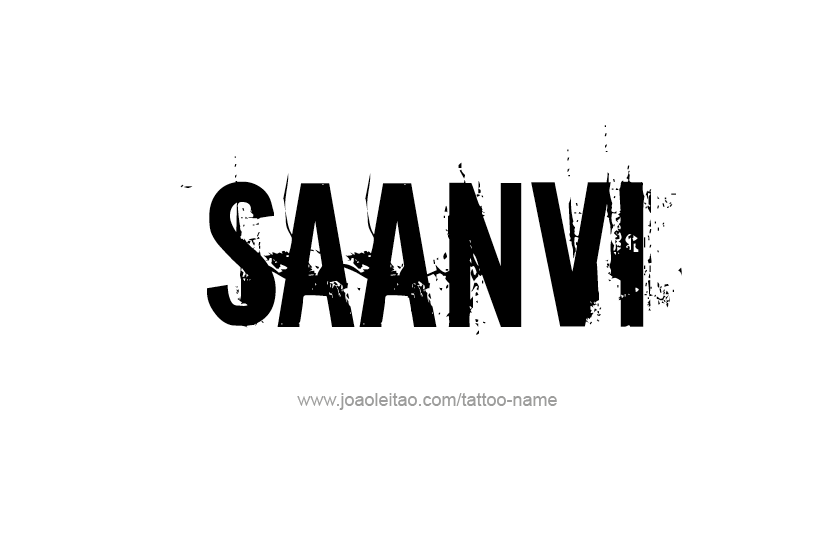 Tattoo Design Name Saanvi  