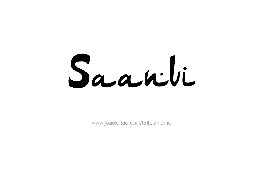 Tattoo Design Name Saanvi  