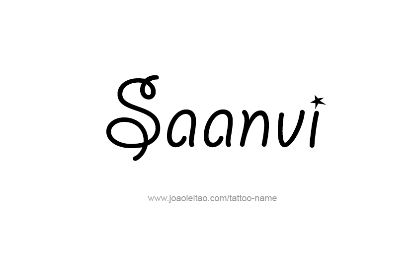 Tattoo Design Name Saanvi  