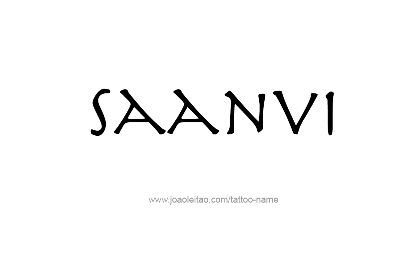 Tattoo Design Name Saanvi  