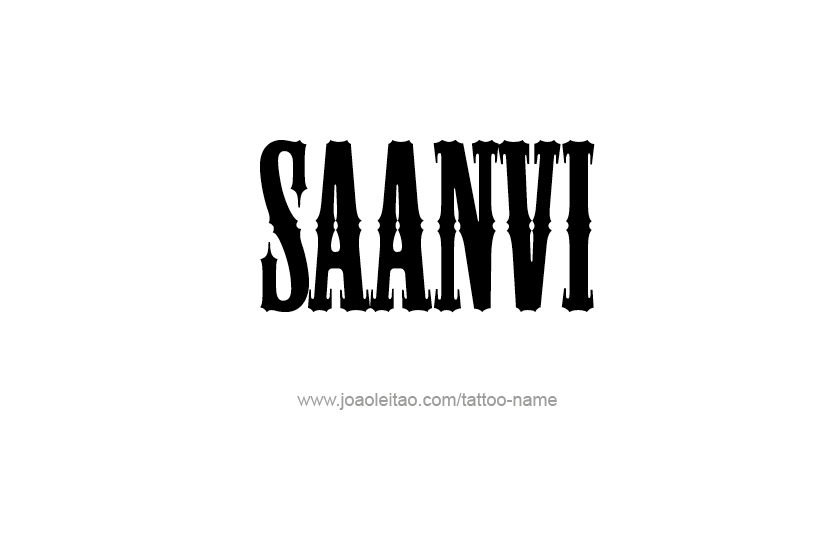 Tattoo Design Name Saanvi  