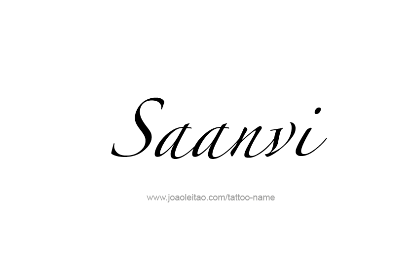 Tattoo Design Name Saanvi  