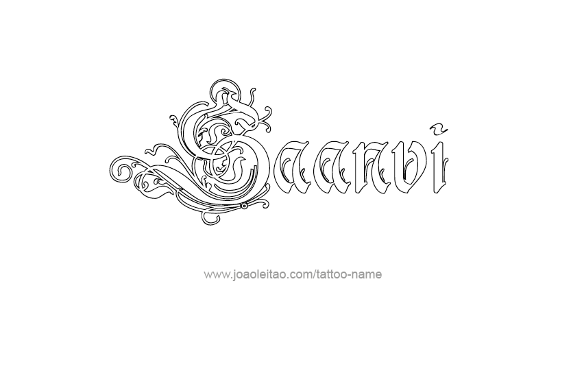 Tattoo Design Name Saanvi  