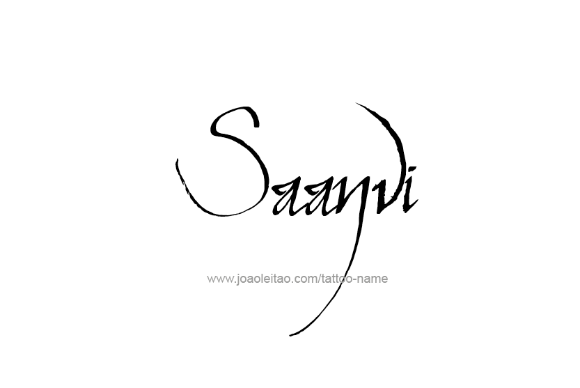 Tattoo Design Name Saanvi  