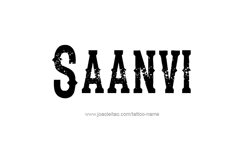 Tattoo Design Name Saanvi  