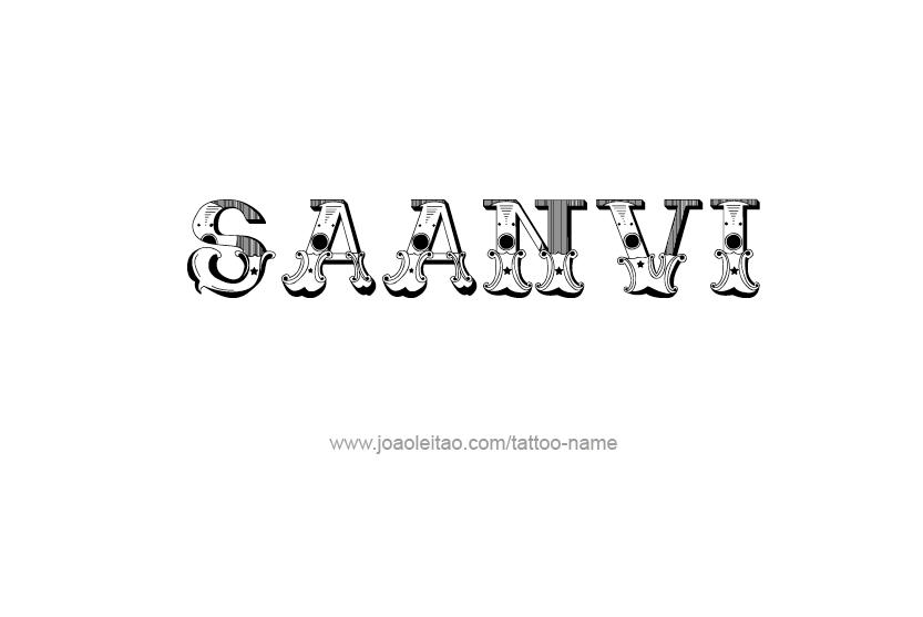 Tattoo Design Name Saanvi  