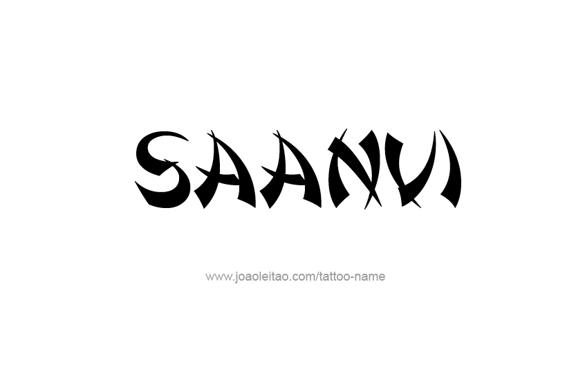 Tattoo Design Name Saanvi