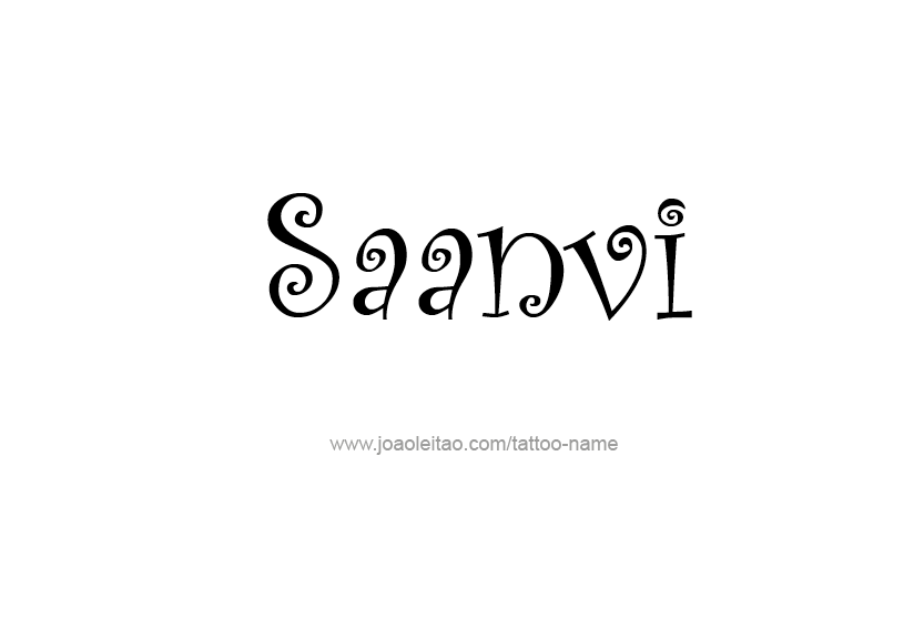 Tattoo Design Name Saanvi  