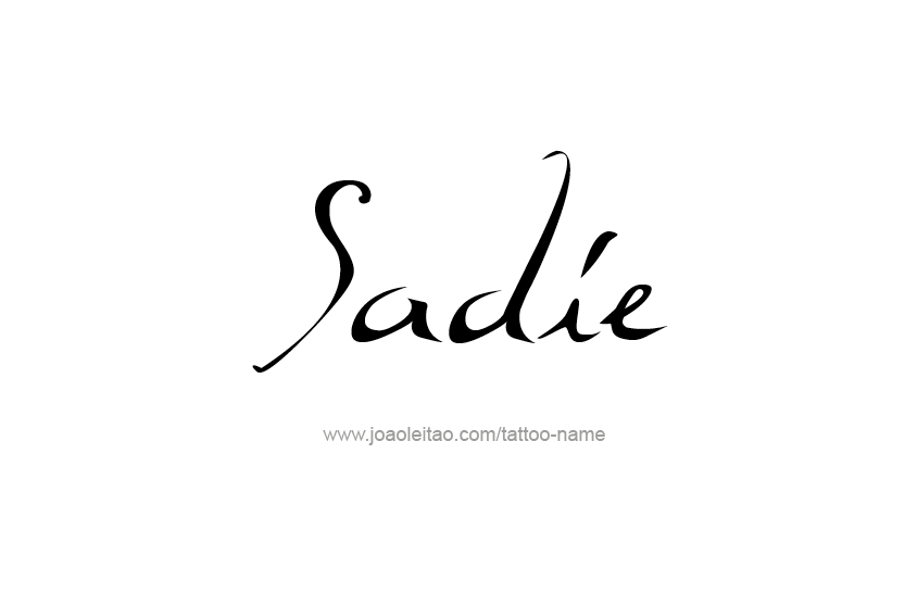 Tattoo Design Name Sadie  