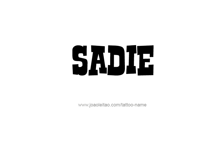 Tattoo Design Name Sadie  