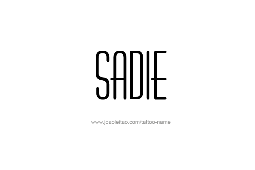 Tattoo Design Name Sadie  