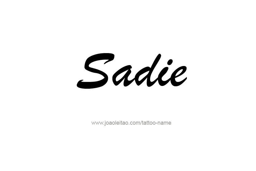 Tattoo Design Name Sadie  