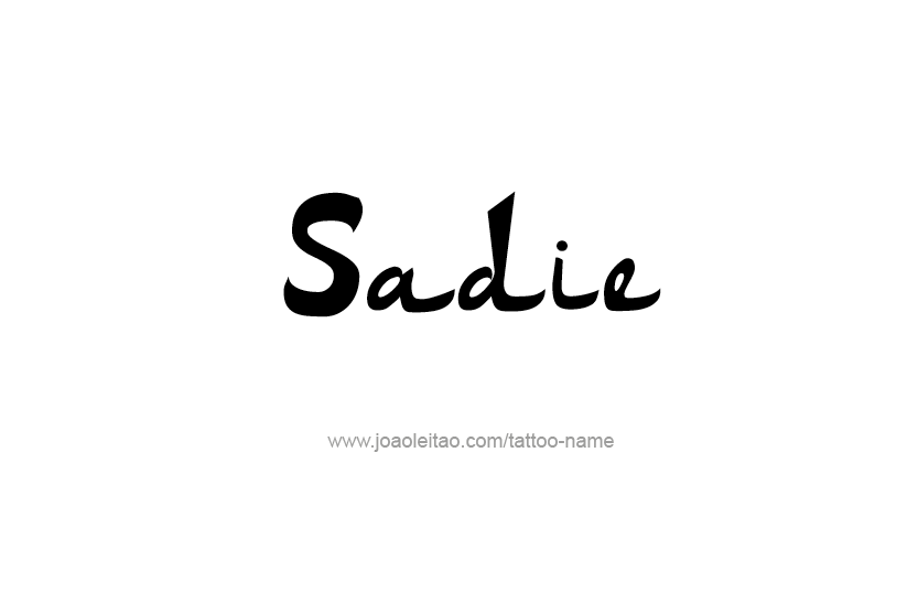 Tattoo Design Name Sadie  