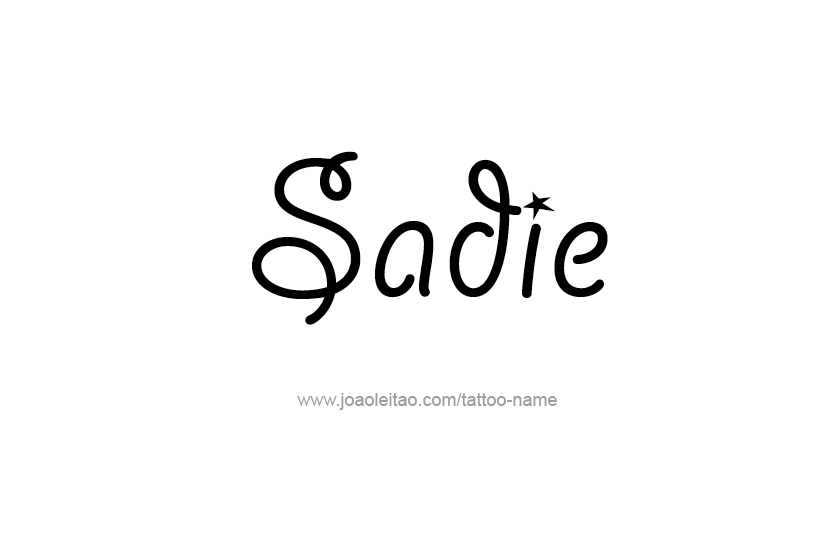 Tattoo Design Name Sadie  