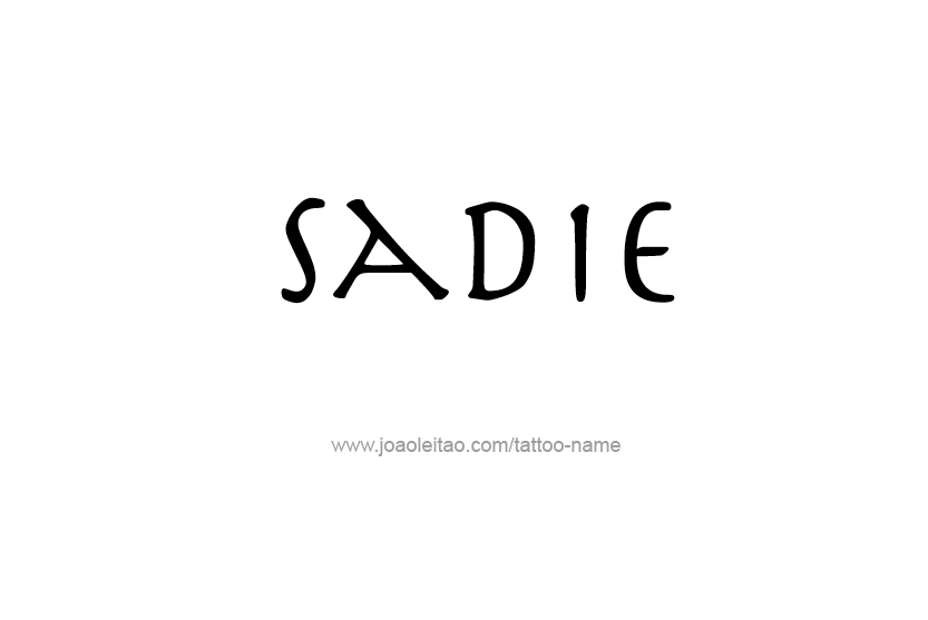 Tattoo Design Name Sadie  