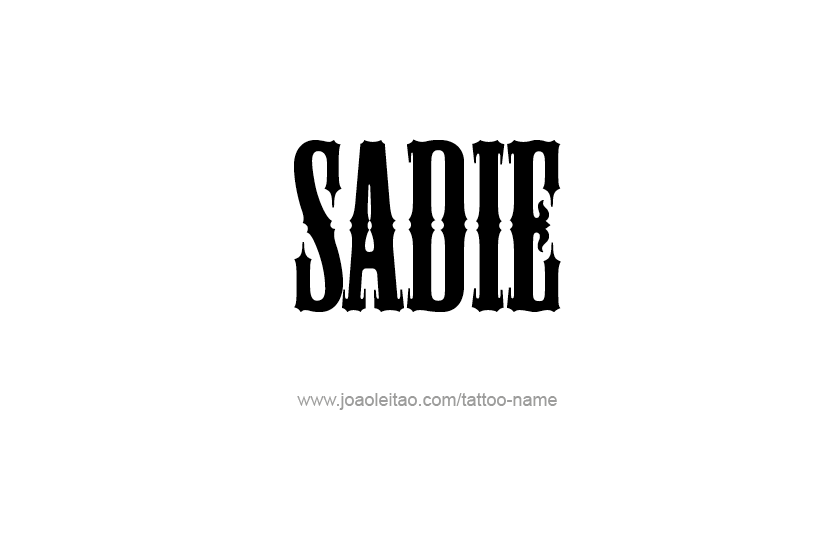 Tattoo Design Name Sadie  