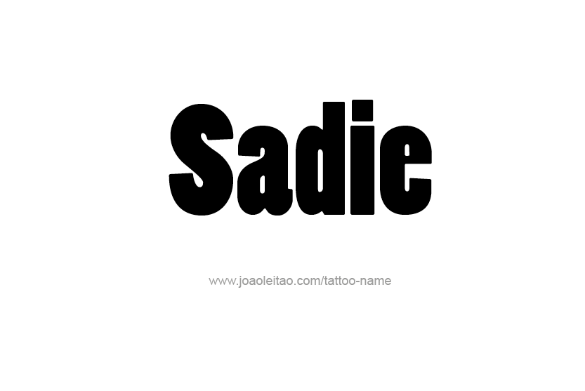 Tattoo Design Name Sadie  