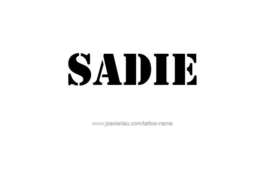 Tattoo Design Name Sadie  