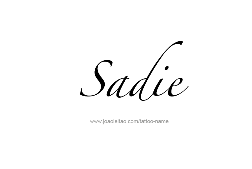 Tattoo Design Name Sadie  