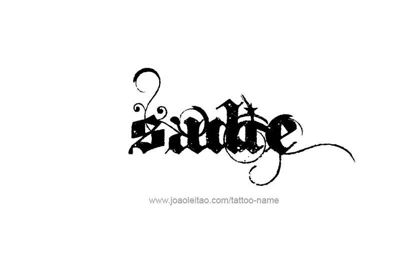 Tattoo Design Name Sadie  