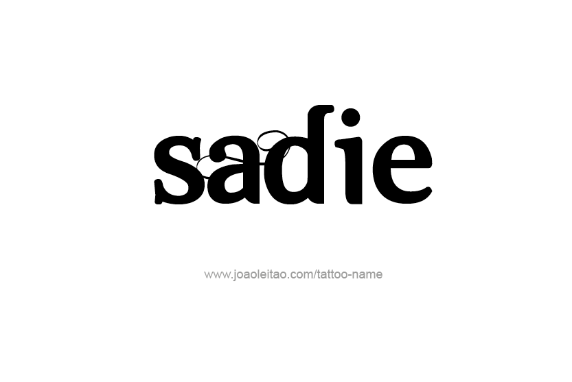 Tattoo Design Name Sadie  