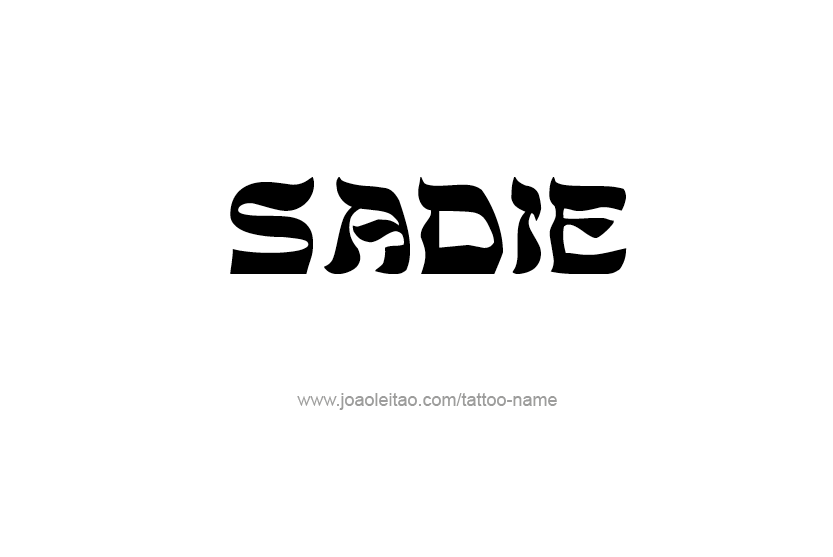 Tattoo Design Name Sadie  