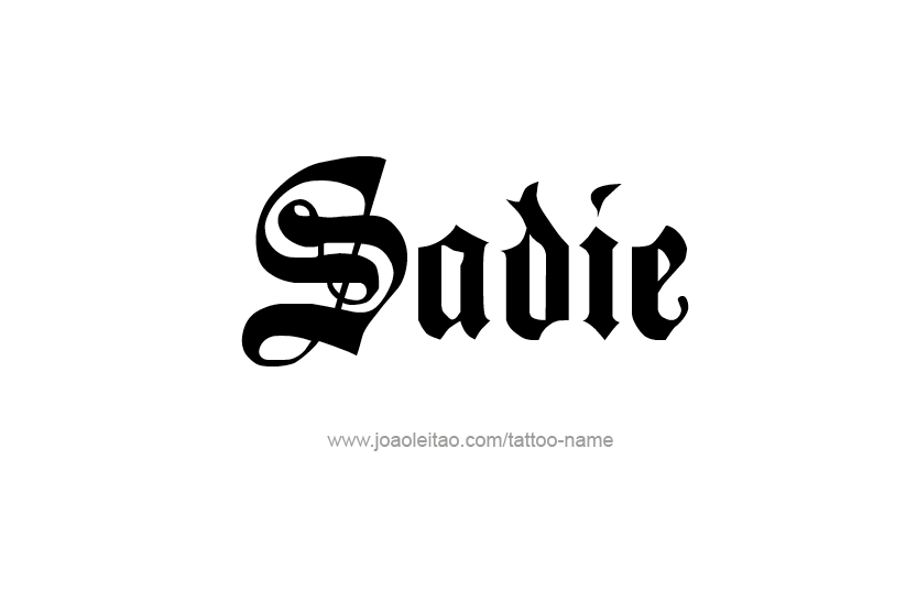 Tattoo Design Name Sadie  