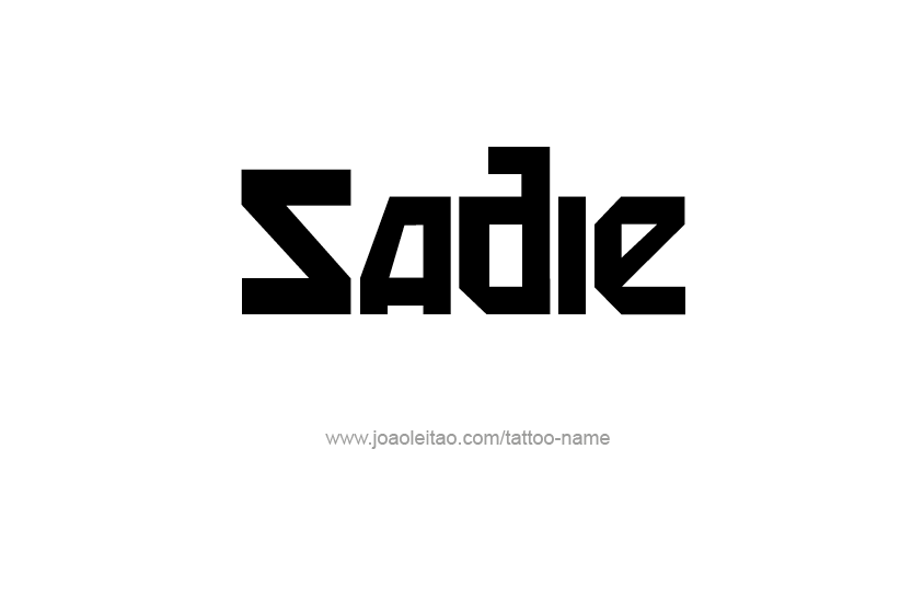 Tattoo Design Name Sadie  