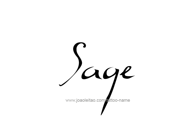 Tattoo Design Name Sage  