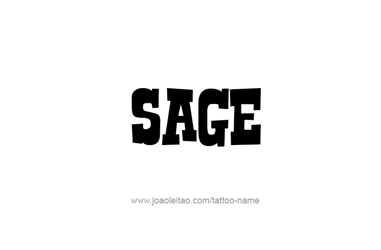 Tattoo Design Name Sage  