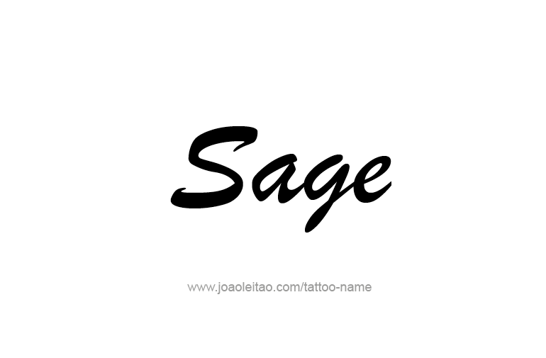 Tattoo Design Name Sage  